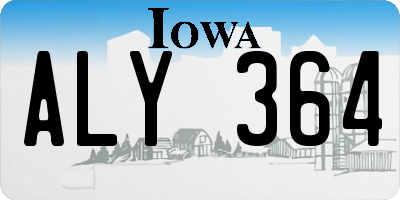 IA license plate ALY364