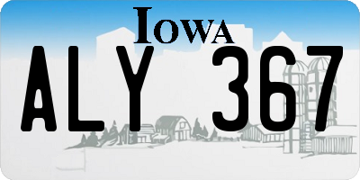 IA license plate ALY367