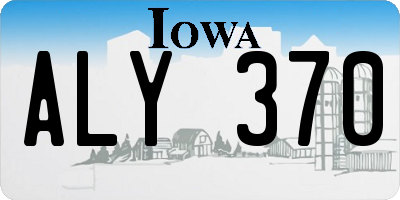 IA license plate ALY370
