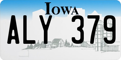 IA license plate ALY379