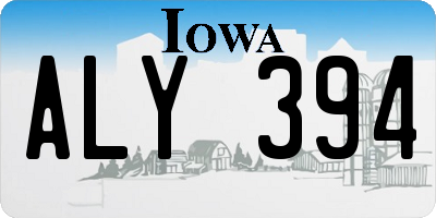 IA license plate ALY394