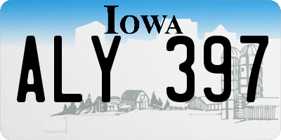 IA license plate ALY397
