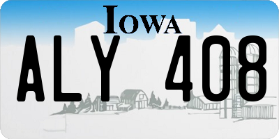 IA license plate ALY408
