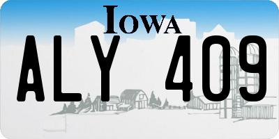 IA license plate ALY409