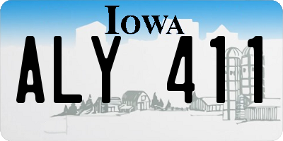 IA license plate ALY411