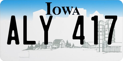 IA license plate ALY417