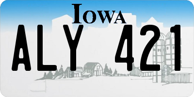IA license plate ALY421