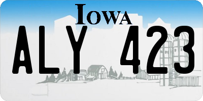 IA license plate ALY423