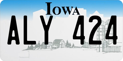 IA license plate ALY424