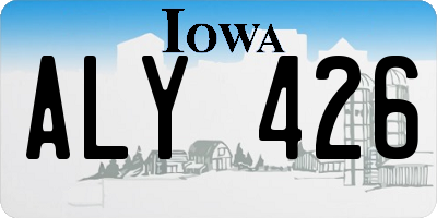 IA license plate ALY426