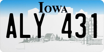 IA license plate ALY431