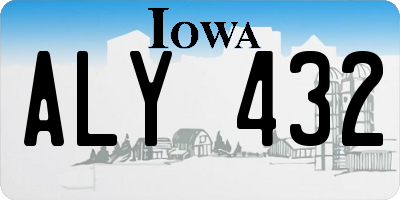IA license plate ALY432