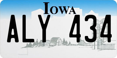 IA license plate ALY434