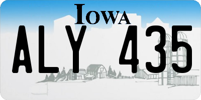 IA license plate ALY435