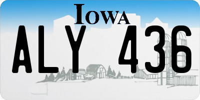 IA license plate ALY436
