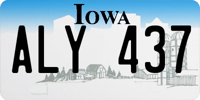IA license plate ALY437