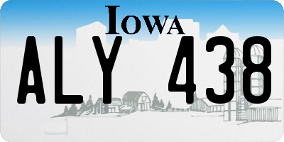 IA license plate ALY438