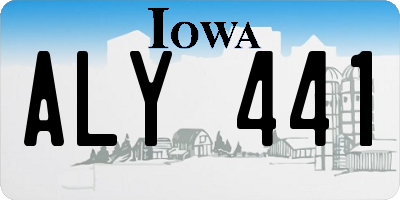 IA license plate ALY441
