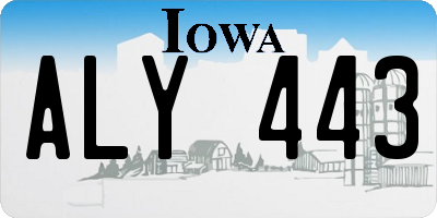 IA license plate ALY443
