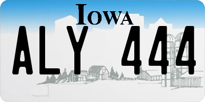 IA license plate ALY444