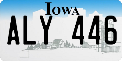 IA license plate ALY446