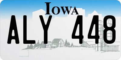 IA license plate ALY448