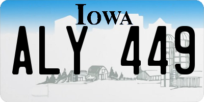IA license plate ALY449