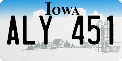 IA license plate ALY451