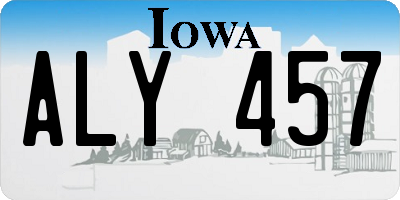 IA license plate ALY457