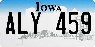 IA license plate ALY459