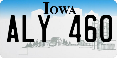 IA license plate ALY460