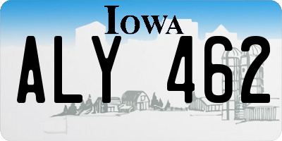 IA license plate ALY462