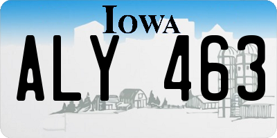 IA license plate ALY463