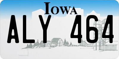 IA license plate ALY464
