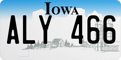 IA license plate ALY466