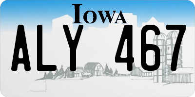 IA license plate ALY467