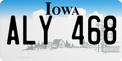 IA license plate ALY468
