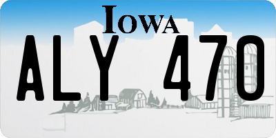 IA license plate ALY470
