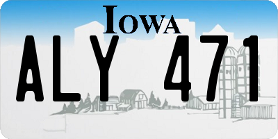 IA license plate ALY471