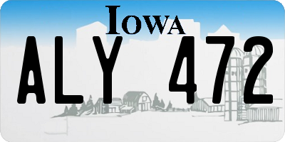 IA license plate ALY472