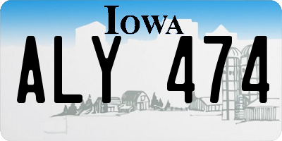 IA license plate ALY474