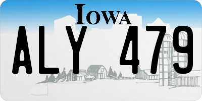 IA license plate ALY479