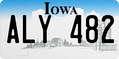 IA license plate ALY482