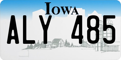 IA license plate ALY485