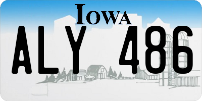 IA license plate ALY486