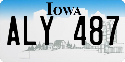 IA license plate ALY487