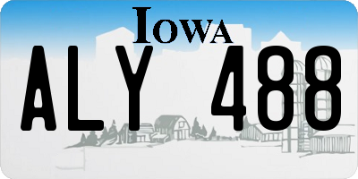 IA license plate ALY488