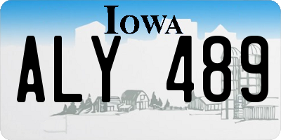 IA license plate ALY489