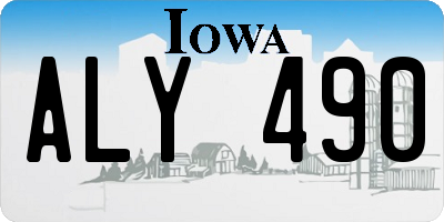 IA license plate ALY490