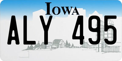 IA license plate ALY495